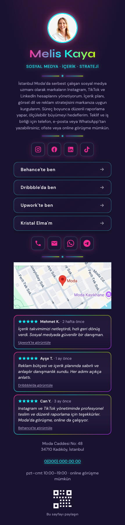 Kafe — örnek site önizlemesi
